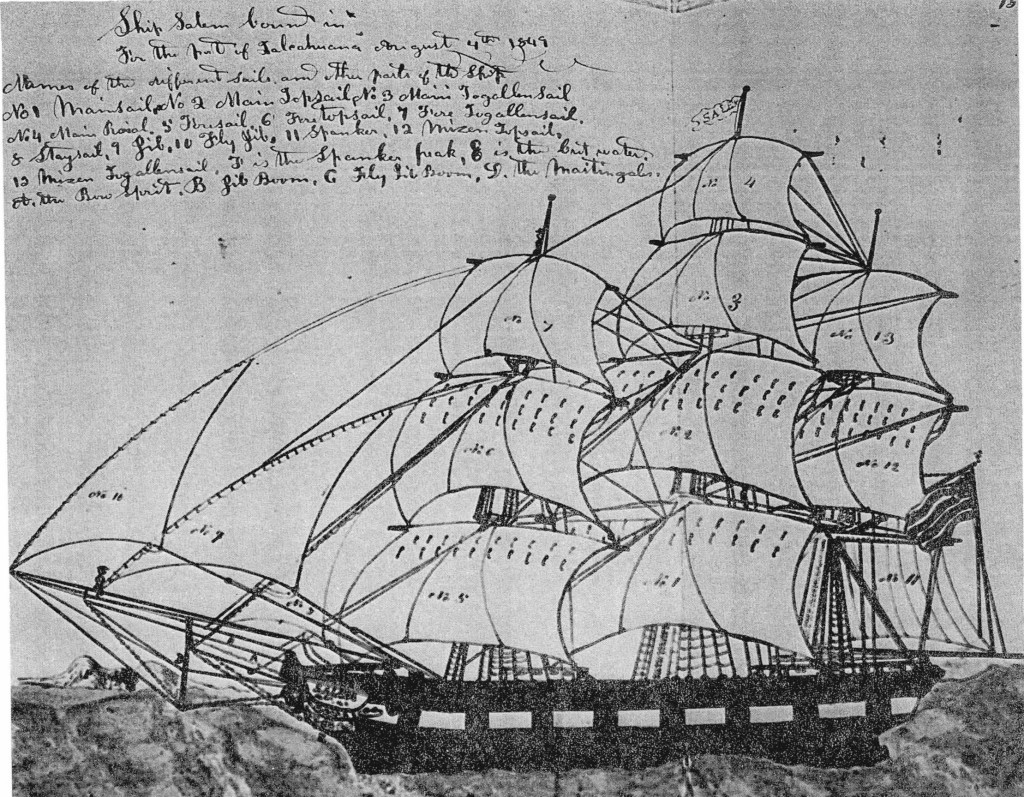 Ship Salem Sketched by I. S. Halsey